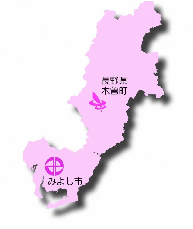 木曽町の位置図