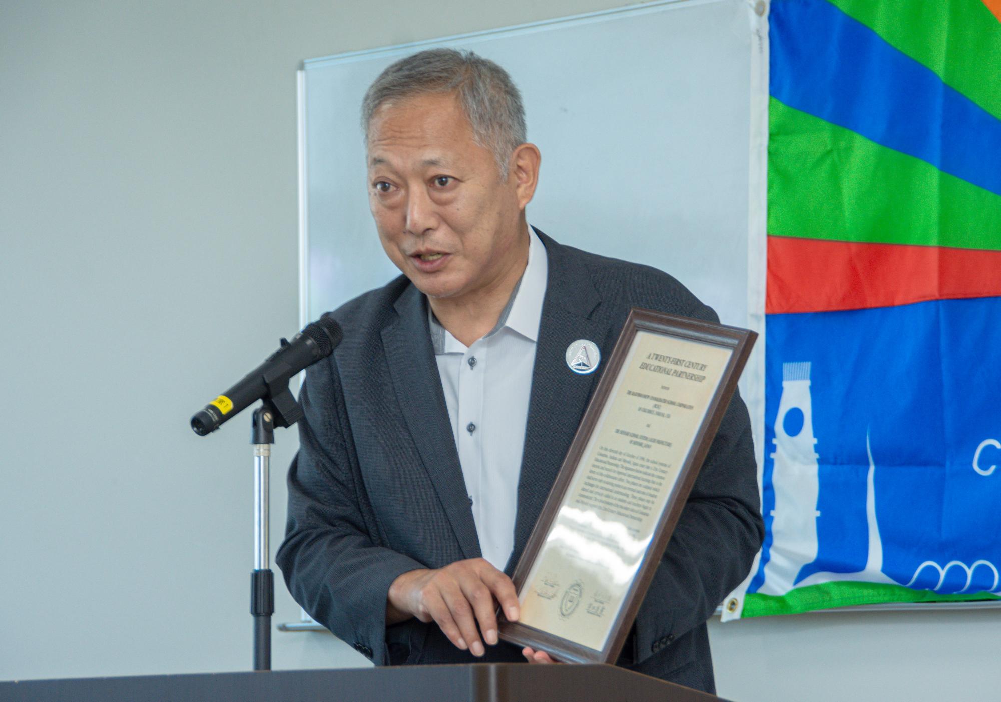 増岡教育長のあいさつ