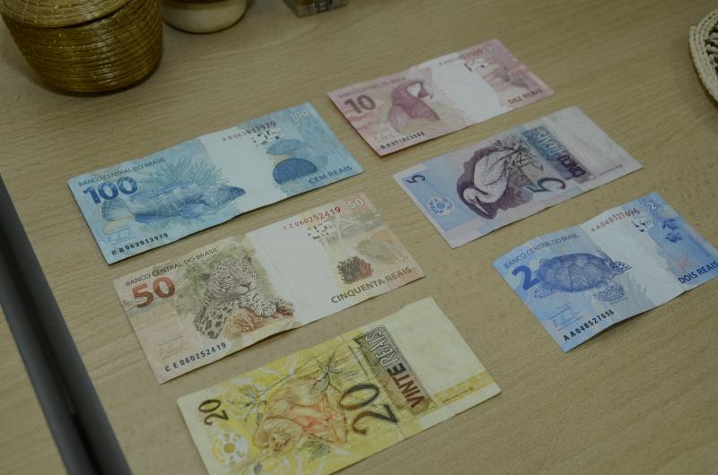 ブラジルの通貨レアルも展示されました