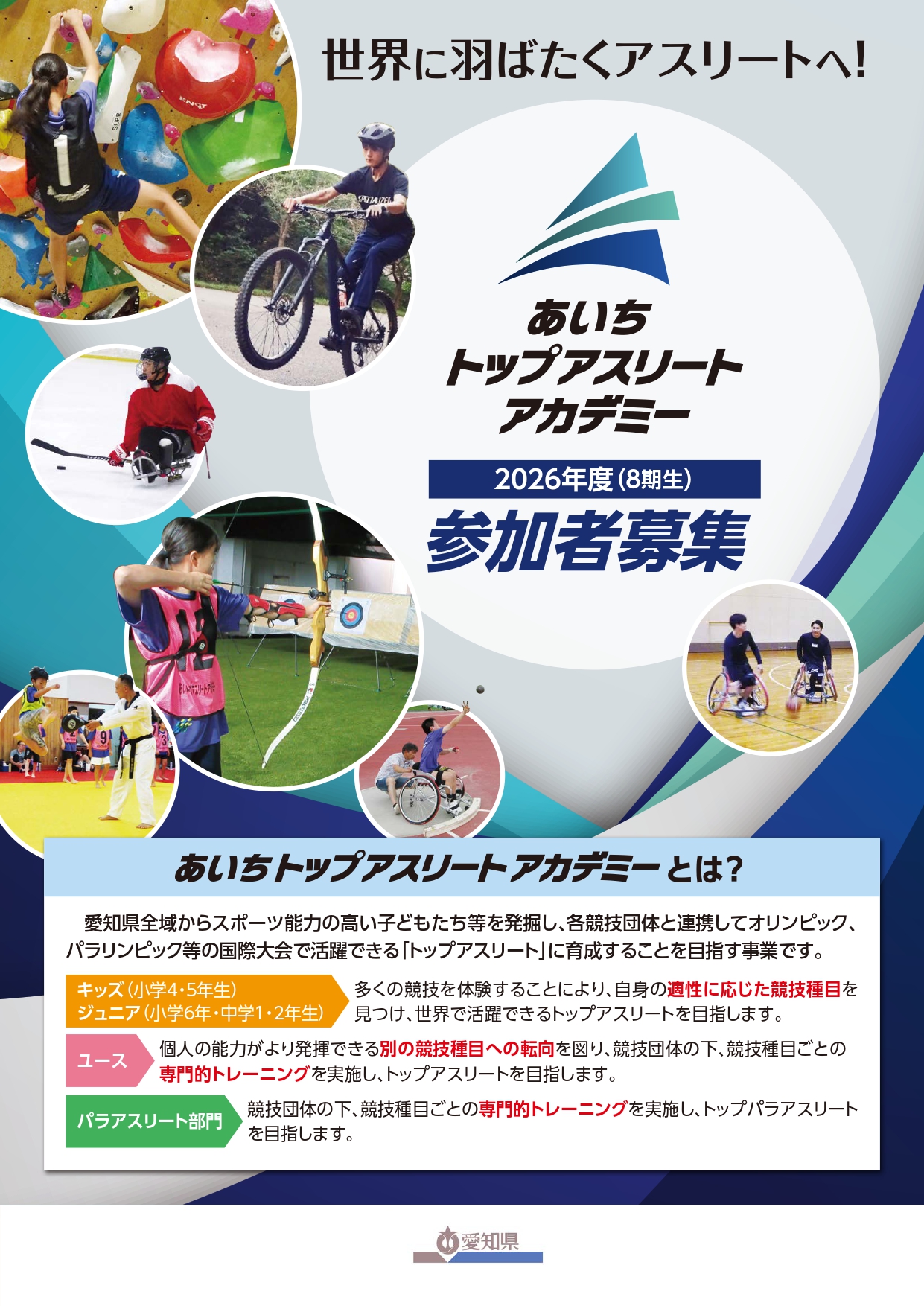 あいちトップアスリートアカデミー2026年度参加者募集1