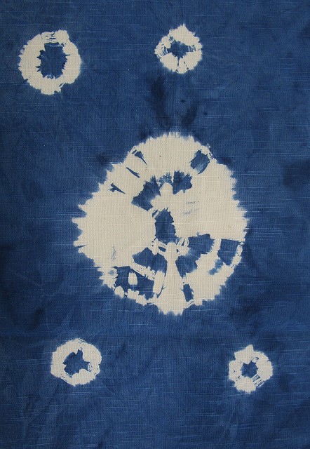 藍染め（唐松絞り）
