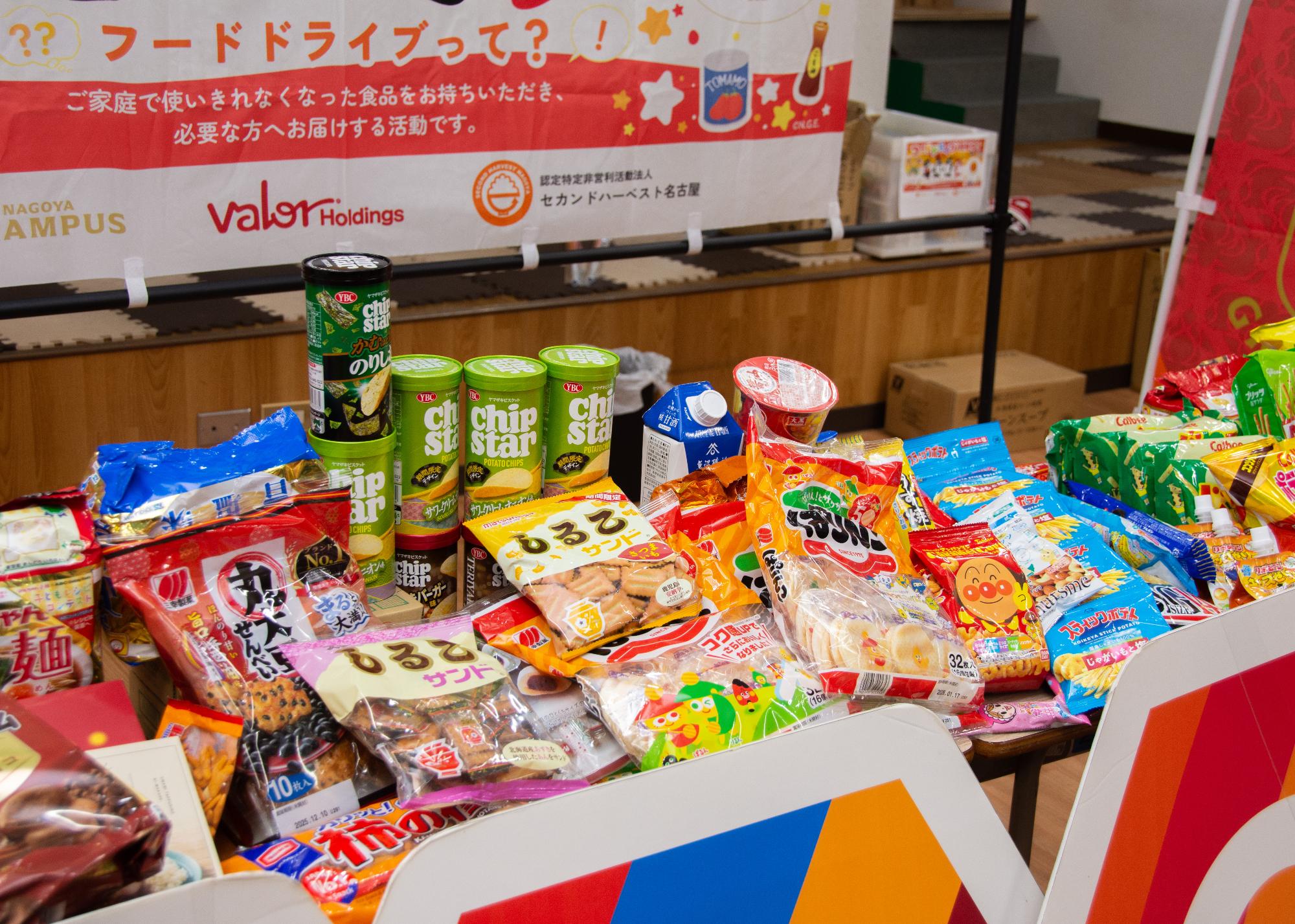 寄付された食品